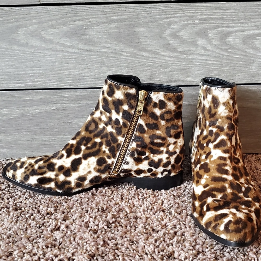 J.Crew Collection Sienna Leopard Calf Hair Boots - Picture 2 of 8
